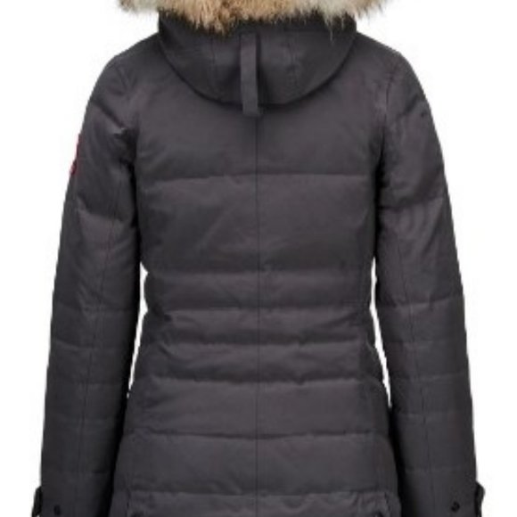 NEW:Canada Goose Lorette Hooded Down Parka W/Genuine Coyote Fur Trim, Black, XXS - Picture 10 of 10